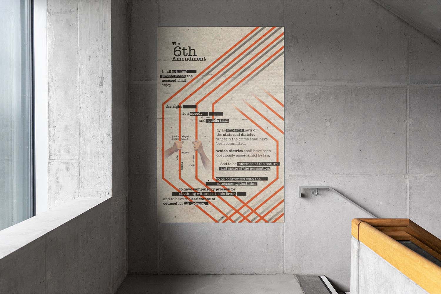 6th Amendment Poster On Wall