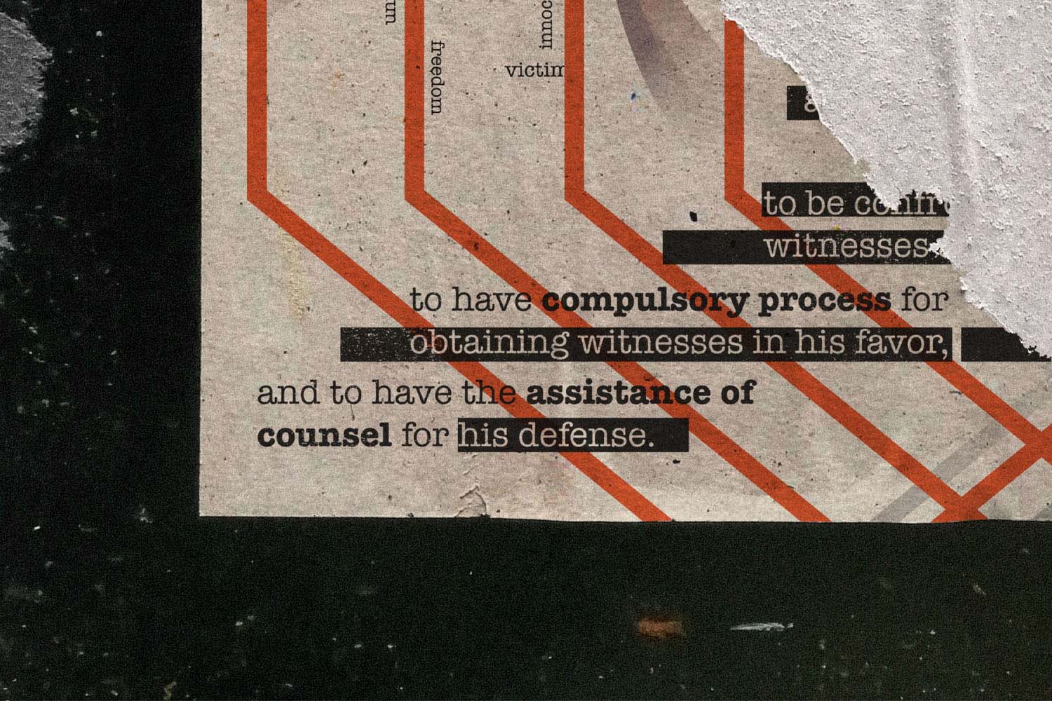 6th Amendment Poster Ripped