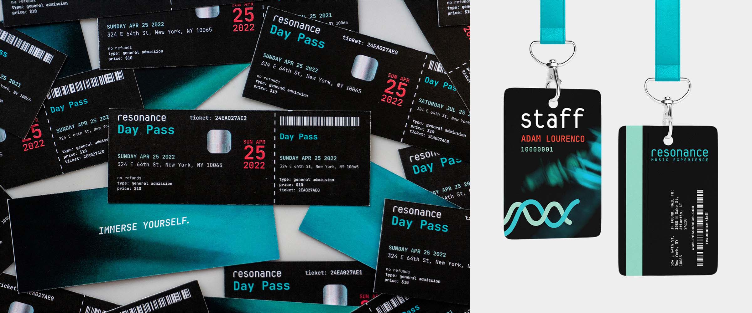 Resonance Tickets & Staff IDs