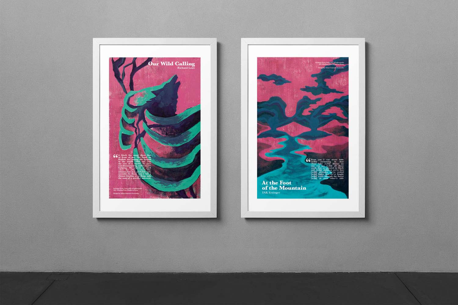 Whirling Prize Posters on Wall